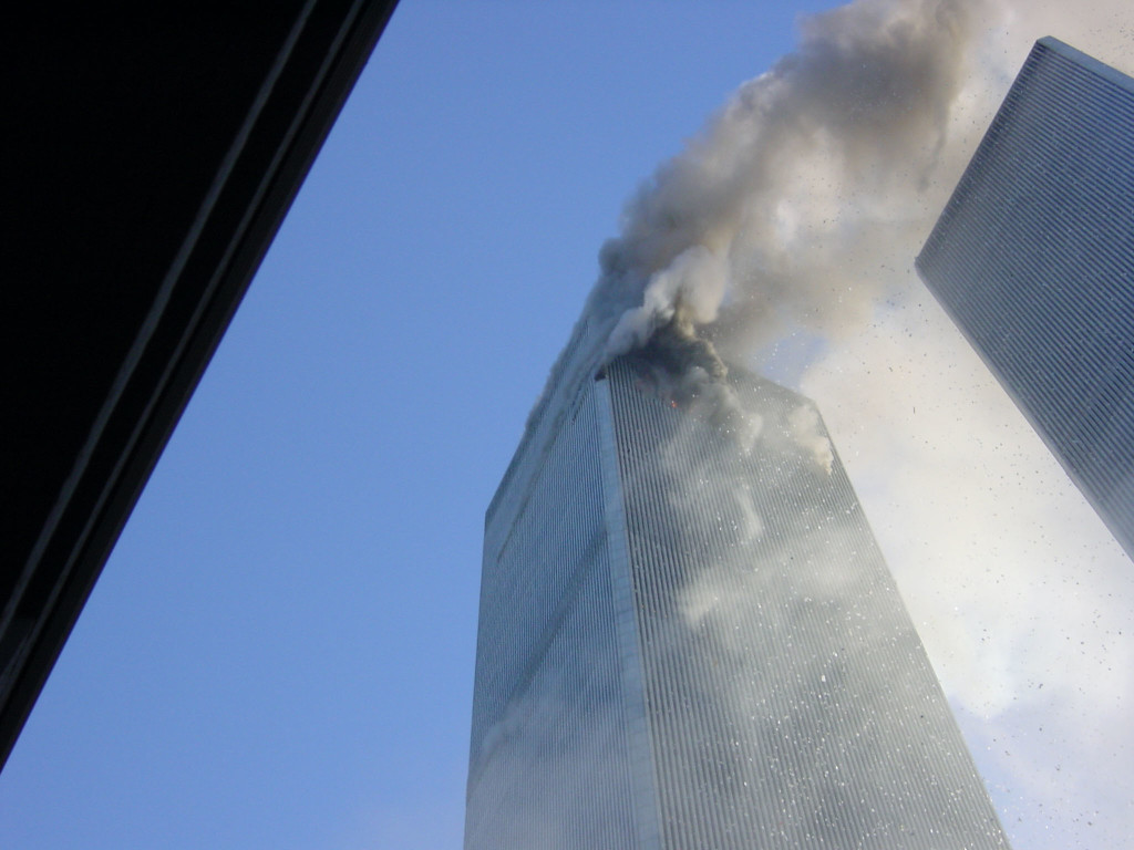John Chatterton's view of 911 tower 1 after hit From the trailer